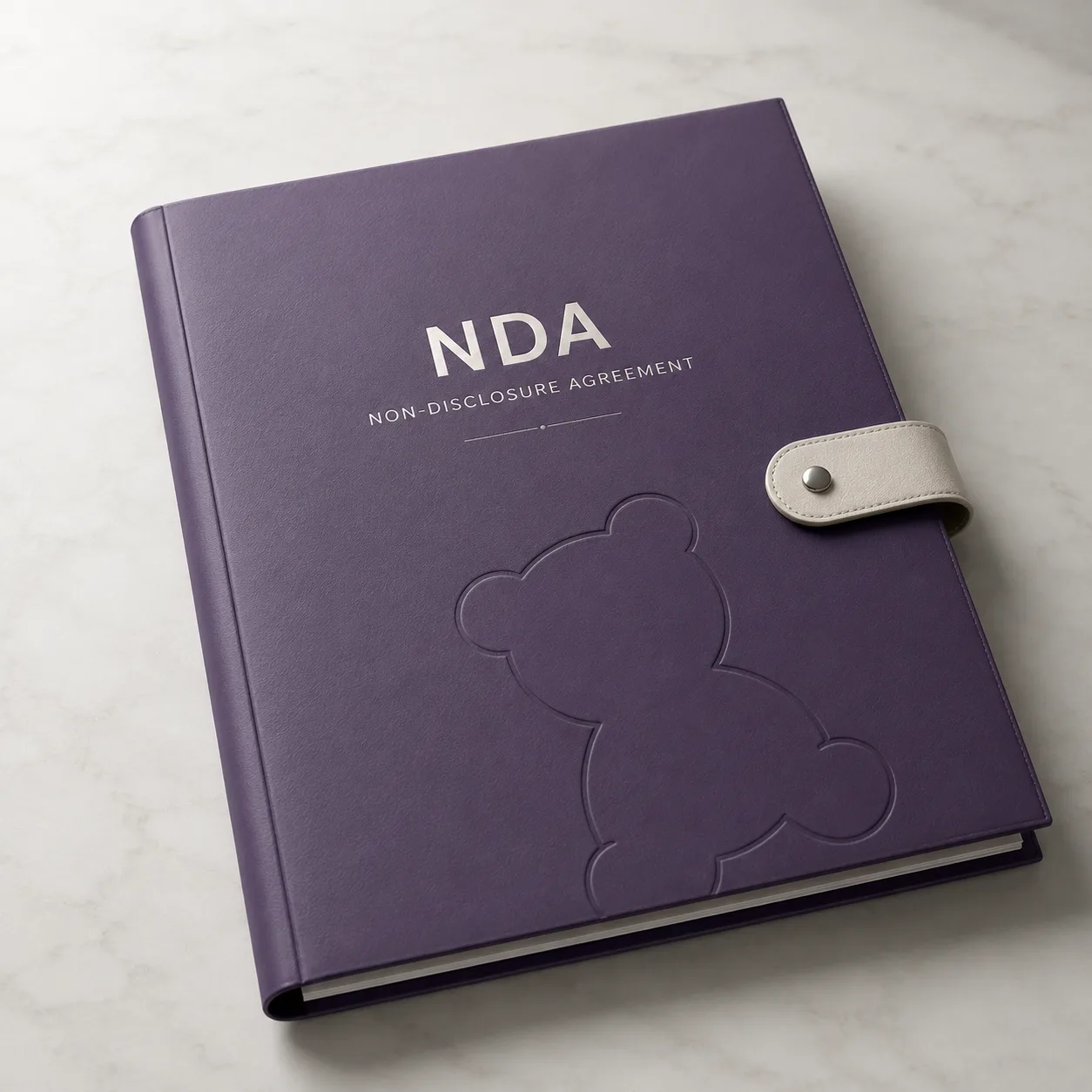 Professional NDA agreement concept for protecting custom plush toy designs and confidential information before product development and manufacturing